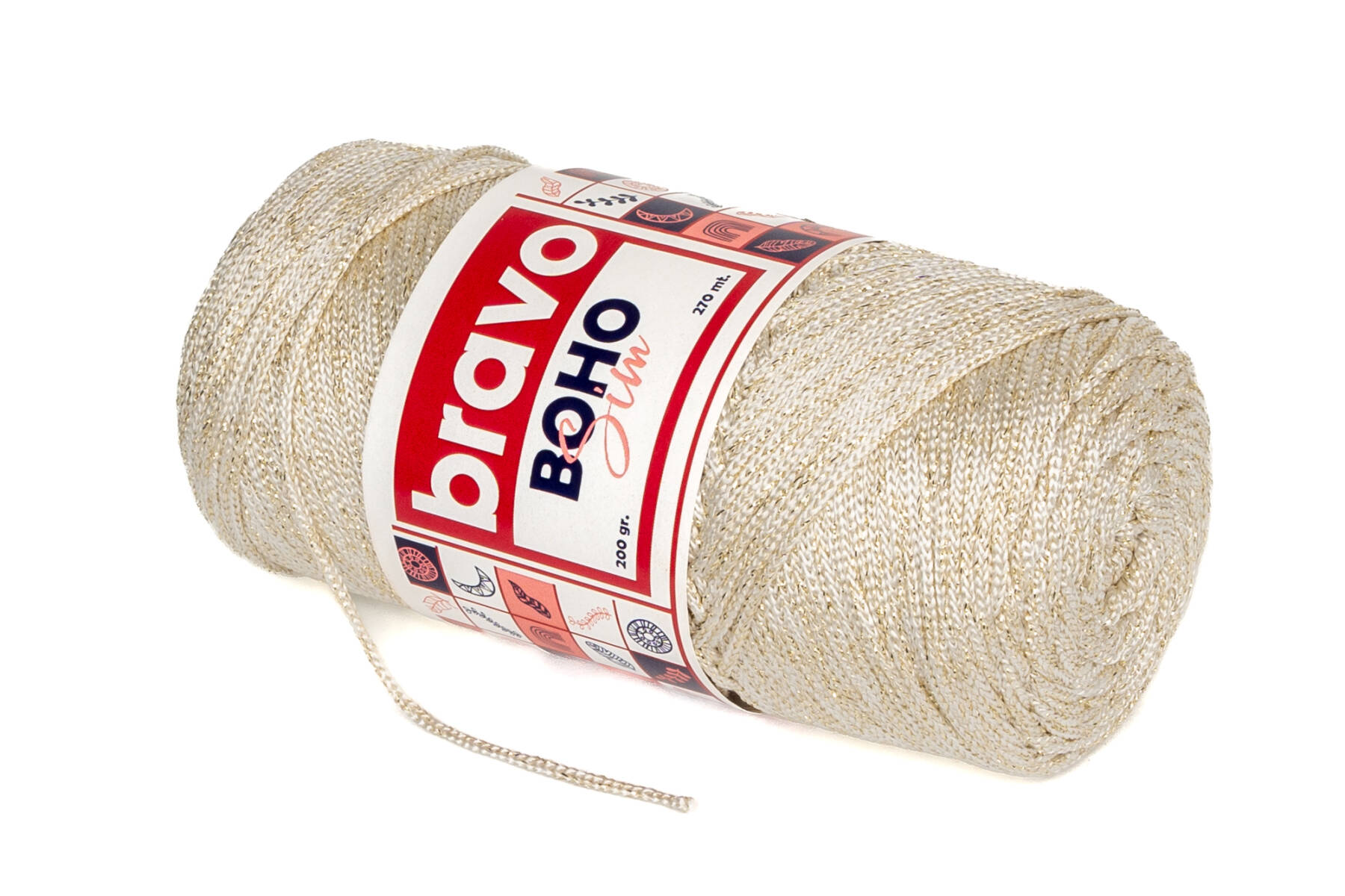 BRAVO BOHO SILVERY MACROME - 16